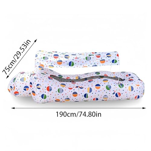 Air Lounger Sofa - Inflatable Camping Couch with Built in Sun Shade Canopy, No Pump Blow Up Air Bed Lounge Chair for Outdoor Travel Beach Picnic Backyard Hiking Relax Portable Resting Furniture