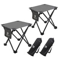 Opliy Camping Stool 2 Pack,13.5 Inch Portable Folding Stool for Outdoor Gardening and Beach Hiking Fishing,Foot Stool with Carry Bag (Gray) - color: Grey