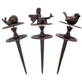 3 Pack Garden Hose Guide Spike, Decorative Hose Guide Support Stakes Antique Heavy Cast Iron Plant Saver Tools for Farm Garden Lawn Yard(Bird Angel Snail)