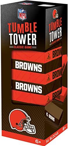 MasterPieces Game Day - NFL Cleveland Browns - Officially Licensed Tumble Tower, Real Wood Blocks - style: Cleveland Browns