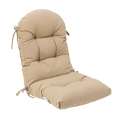 QILLOWAY Outdoor High Back Chair Cushion for Adirondack, All Weather Rocking Chair Cushions Thick Padded Replacement for Patio Furniture,Beige,Sand,Camel - color: Beige/Sand/Camel
