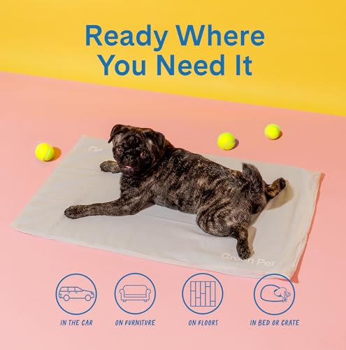The Green Pet Shop Dog Cooling Mat Cover - Small, Nude/Pink - Protect Your Cool Pet Pad from Dirt & Damage - Machine Washable - color: Nude/Pink, size: S