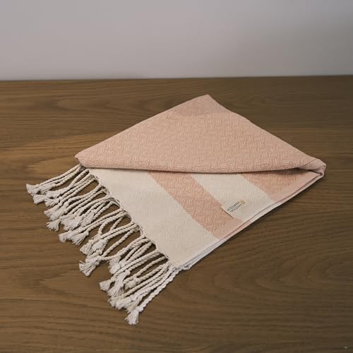 mysticalanatolia Turkish Beach Towel Oversized Cotton Sand Free Quick Dry Lightweight Peshtemal Large Travel Yoga Picnic Blanket Absorbent Compact 39x79 Beige - color: Beige