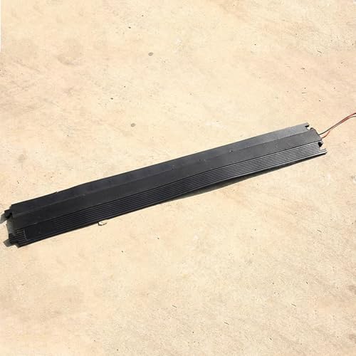 Heavy-Duty Cable Protector Ramp with Lock Buckle - 2-Pack Durable Rubber Hose & Cord Cover for Sidewalks, Prevents Trip Hazards, Ideal for Outdoor Use