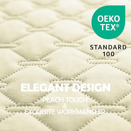 gogobunny 100% Double-Sided Waterproof Dog Bed Cover Pet Blanket Sofa Couch Furniture Protector for Puppy Large Dog Cat, Reversible (30x30 Inch (Pack of 1), Dark Cream/Light Cream) - color: Dark Cream/Light Cream, size: 30x30 Inch (Pack of 1)