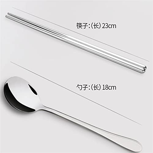 JSEIAJB Picnic Tourist Tableware Set Camping Stainless Steel Cutlery Bowl Chopsticks Spoon Suit Bag Outdoor Travel Hiking Accessories