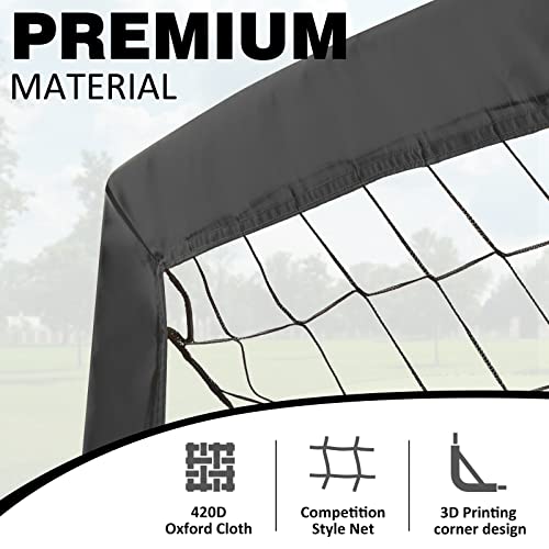 BOHEN 9x5 FT Kids Soccer Goals with Carry Bag, Portable Folding Soccer Net for Backyard Training, Indoor/Outdoor Use for Youth and Adult - color: Black, size: 9x5ft, 1 Pack