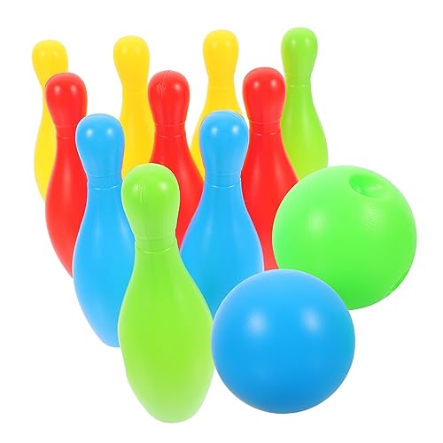 12Pcs Bowling Set Interactive Parent Simulation Game Includes Pins and Balls for Outdoor Fun and Skill Development