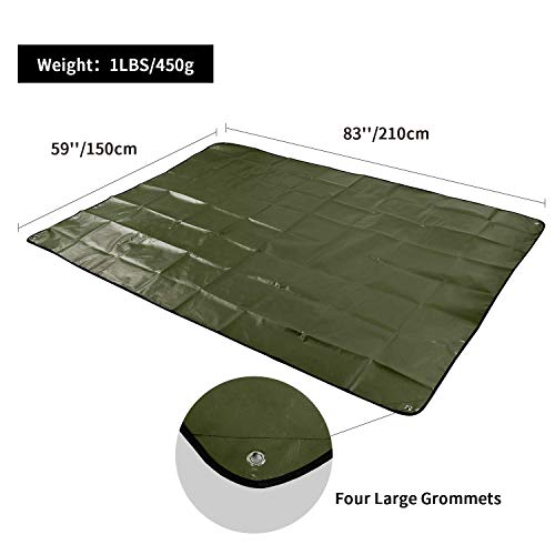 RedSwing Insulated Tarp, Multipurpose Emergency Thermal Tarps, Waterproof All Weather Heavy Duty Heat Reflective Survival Blanket for Camping Hiking, Green - color: Green 83''x59''