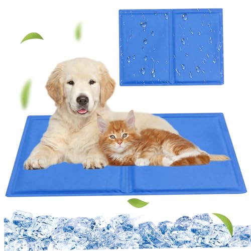 Cooling Gel Pad 2PCS Gel Cooling Mat for Bed Pet 11.81x15.75 Inch Multipurpose Instant Cooling Gel Pad Waterproof Cool Pillow Pads Washable Foldable for Summer