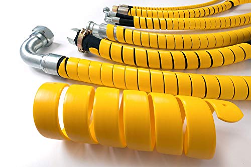 Electriduct 5/8 Inch Heavy Duty Spiral Wrap HDPE Flexible Plastic Cable Sleeve Hose Protector 25 Feet - Black - color: Black, size: 0.64 in - 25 ft