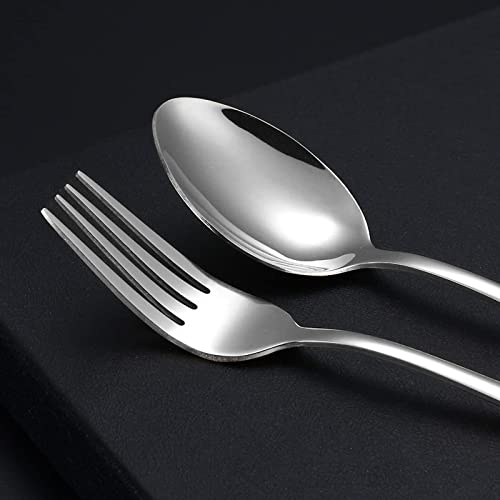 Portable Utensils Set with Case,Reusable Office Flatware Set,Healthy Travel Cutlery Set 3 PCs Stainless Steel Fork, Spoon,Knife Cutlery Ideal for Travel, Lunch Box and Camping (Silver-3PCs) - color: Silver - 3 PCs