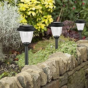 Solar Outdoor Pathway Lights Matt Black Stainless Steel Painted LED Lights for Garden Landscape Path Yard Driveway (black-8pack) - color: black-8pack
