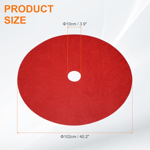 HARFINGTON 6pcs Tree Mulch Ring 40.2 Inch Non-Woven Round Tree Protector Weed Barrier Mat Plant Cover Rings for Weed Grass Control Root Protection, Red - color: Red, size: 40.2