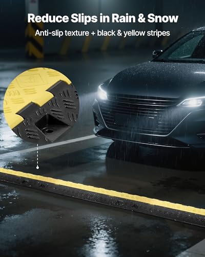 VEVOR 3 PCs Rubber Cable Protector Ramp, 2 Channel Heavy Duty TPU Floor Cord Hose Wire Cover, 1.2'' W x 1.1'' H Channel Size, Traffic Speed Bump with Flip-Open Top Cover, for Indoor Outdoor Use - style: 3 PCs