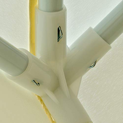 Outsunny 10'x10' Outdoor Canopy Tent, Slant Leg Sun Shelter with Mesh Sidewalls, Patio Tents for Parties, Cream White - color: Cream White
