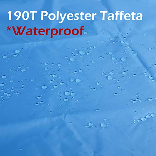 TRIWONDER Hammock Rain Fly Waterproof Tarp Camping Tent Footprint Ground Cloth Backpacking Tarp Camp Shelter Sunshade Mat for Outdoor Hiking Beach Picnic - color: 02 Blue, size: 9.5 x 7.2 ft