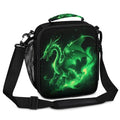 Green Dragon Lunch Bag Boys, Insulated Lunch Box with Side Pocket Reusable Leakproof Lunchbox Cooler Tote for School Picnic Travel - color: Green Dragon