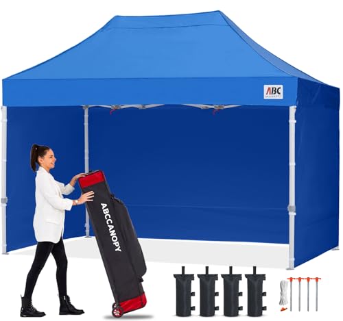 ABCCANOPY Easy Pop Up Canopy Tent with Sidewalls 8X12 Commercial -Series, Royal Blue - color: royal blue, size: 8X12