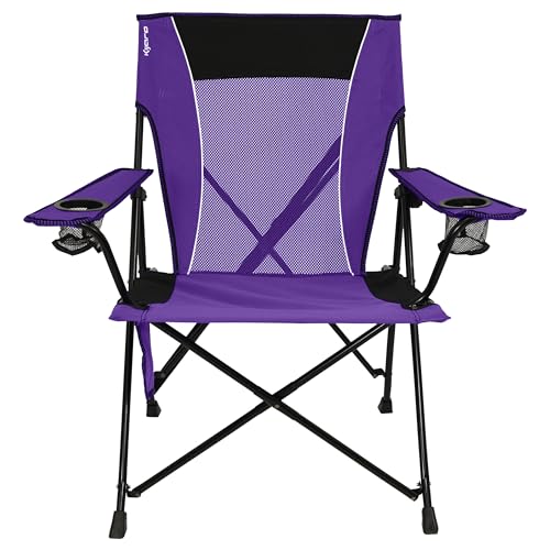Kijaro Dual Lock Portable Camping Chairs - Enjoy the Outdoors with a Versatile Folding Chair, Sports Chair, Outdoor Chair & Lawn Chair - Dual Lock Feature Locks Position – Kawachi Purple - color: Kawachi Purple