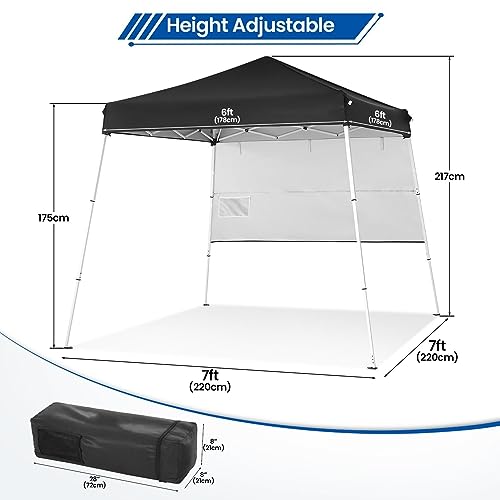HOTEEL 10x20 Pop Up Canopy Tent Heavy Duty, Commercial Outdoor Canopy Tents for Parties Event Wedding, Party Tent All Season Wind UV 50+ & Waterproof Gazebo with Roller Bag, Thickened Legs - color: Black, size: 10x10FT (No Walls)