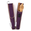 To Go Ware To Go Ware Reusable Bamboo Travel Utensils with Carrying Case & Carabiner Clip | Bamboo Utensils | Eco Friendly - color: Mulberry