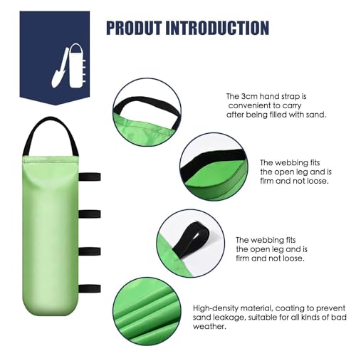 IALNAI 112 LBSCanopy Weights Sand Bags for Canopy Outdoor Advertising Tent Sunshade Fixed Windproof Pop up Canopy Tent (Without Sand) 4-Pack - color: GREEN