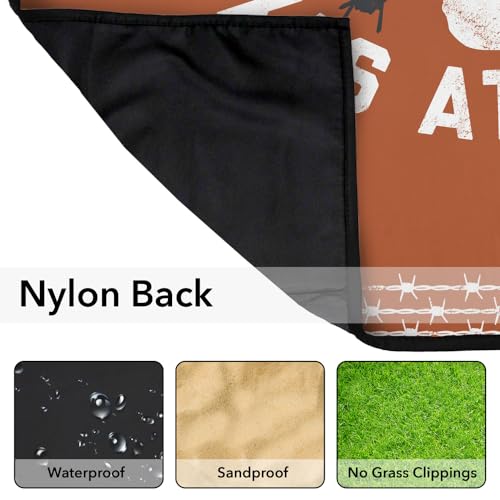 LOGOVISION University of Texas Picnic Outdoor Blanket, 50"x60" Stamp, Foldable Blanket for Picnic, Beach, Camping, Park, Tailgate - color: Stamp