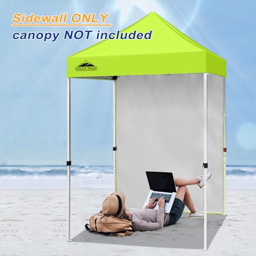 EAGLE PEAK Canopy Sidewall for 5x5 Pop Up Canopy Frame, Single Side Wall Panel Only (Fits 5x5 Straight Leg Frame, Canopy Top or Frame NOT Included), Neon Green - color: Neon Green