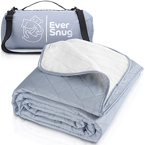 EverSnug Large Waterproof Outdoor Blanket - Extra Thick Premium Quilted Fleece, Waterproof & Windproof, Great for Camping, Picnics, Beaches, Stadiums, Dogs - color: Grey