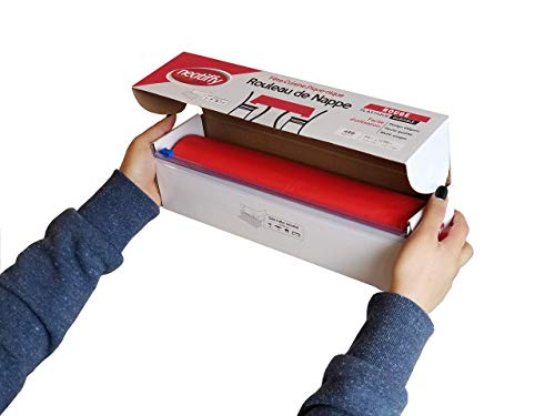 Neatiffy Disposable Plastic Table Cloth Roll | 54 in x 108 Ft Waterproof Tablecloth | Table Cover for Rectangle, Square, Round Oval Tables | Picnic, Party, Banquet, Birthdays, Weddings - Red - color: Red