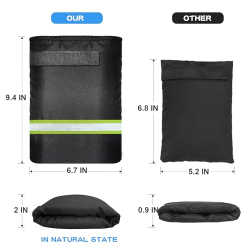 Upgrade Ourdoor Faucet Covers for Winter Freeze Protection, Large Hose Bib Covers, 2 Pcs Waterproof & Frost Free Water Pipe Insulated Protector Black - size: 9.4"w * 6.7"h Black 2pcs