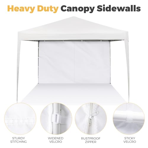 10x10 Pop Up Canopy Sidewall - 1 PC 300D Waterproof Attachable Tent Wall, Privacy Shade for Outdoor Events, Vendor Booths (Tent Not Included, with Door) - style: with Door-1