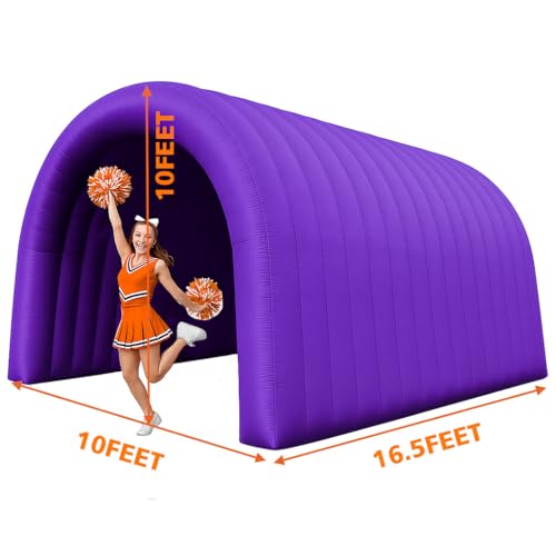 23x10x10FT Quick Setup Inflatable Tunnel Arch - for Sports Games, Trade Shows & Promotions (Blower Included) - color: Purple, size: 16.5FT