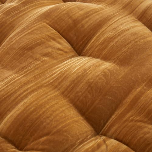 20" x 20" Yellow Velvet Floor Pillow – Plush Luxe Accent for Lounging & Décor