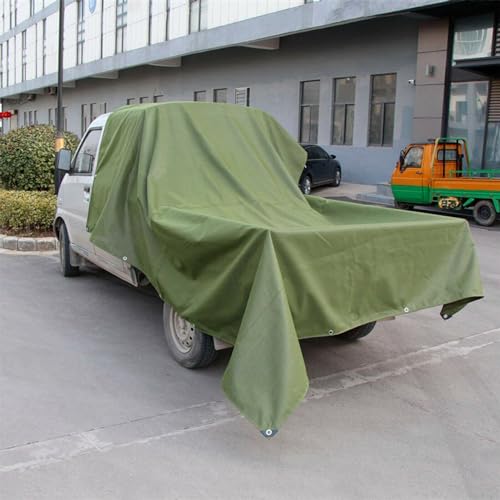 10 x 12ft Tarps Heavy Duty Thick Waterproof, Poly Canopy Army Green Tent Shelter Cover, 16 Oz Tarpaulin Shade, Rip and Tear Proof, UV Resistant Tarpaulin with Grommets and Reinforced Edges - color: Army Green, size: 10 x 12ft