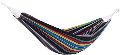 Vivere Brazilian Style Double Hammock Patio Outdoor Hanging Swing, Rio Night - color: Rio Night