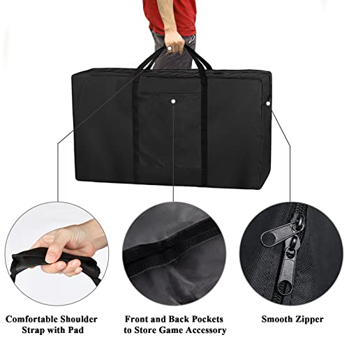 Cornhole Carrying Case, Professional Corn Hole with Bags Boards Carrying Bag Regulation Cornhole Board Covers, Black - size: 48"L×9.5"W×24"H