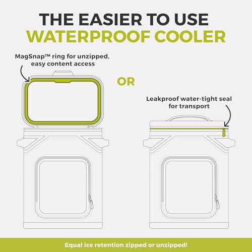CORE Magnetic Leak Proof Soft Cooler with Waterproof Zipper | Insulated Bag Portable Ice Chest Box | Best Soft Cooler for Food & Beverages for Tailgating, Car Camping, Travel, and Family Beach Picnics - color: Navy, size: 24 Can