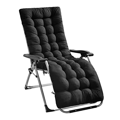 iMounTEK Lounge Chair Cushions Chaise Lounger Cushion 67X22 inches Soft Sofa Pad Mat Long Bench Cushion for Outdoor Furniture, Indoor Outdoor Recliner Zero Gravity Chair Cushion/Black