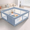 XVISHX 50 x 50 Inch Baby Playpen, Playpen for Babies and Toddlers, Baby Play Pen Playard for Indoor & Outdoor Active Center Game Fence, with Skin-Friendly Fabric and Soft Breathable Mesh, Grey - size: 50 × 50 Inch