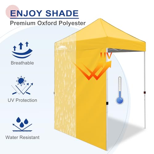 EAGLE PEAK Canopy Sidewall for 5x5 Pop Up Canopy Frame, Single Side Wall Panel Only (Fits 5x5 Straight Leg Frame, Canopy Top or Frame NOT Included), Yellow - color: Yellow