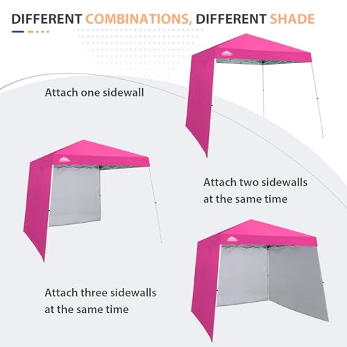 EAGLE PEAK Sunwall/Sidewall for 10x10 Slant Leg Canopy Only, 1 Sidewall, Pink - color: Pink
