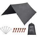 KALINCO Tent Tarp, Picnic Mat Camping Tarp Tent Hammock Tarp, pu Waterproof Camping tarp Tent Rain Fly Picnic Mat Survival Shelter Sunshade - color: Gray, size: 13x16.5FT