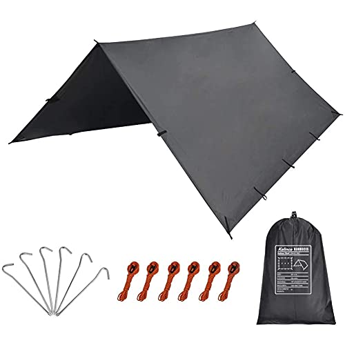 KALINCO Tent Tarp, Picnic Mat Camping Tarp Tent Hammock Tarp, pu Waterproof Camping tarp Tent Rain Fly Picnic Mat Survival Shelter Sunshade - color: Gray, size: 10X16.5FT