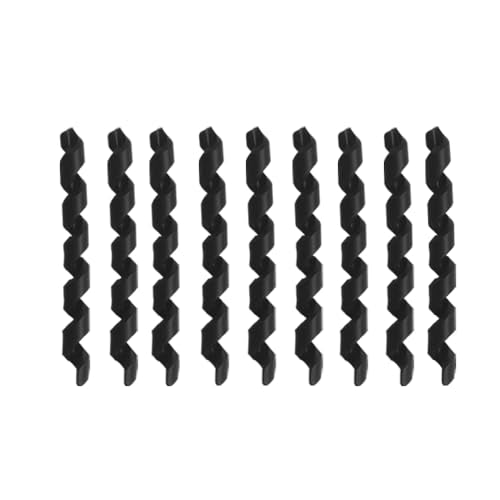 10 Pcs Each 5 Colors Wrap Spiral Bicycle Cable Sleeve Rubber Housing Protector Frame Guard for MTB Bike Shift Brake Line Pipe Anti-Friction Black Red White Green Transparent - color: Black