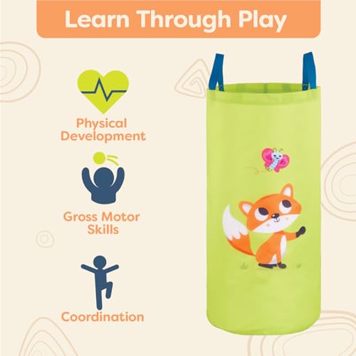 B. toys – 3 Outdoor Games for Kids – Racing Sacks & 3 – Legged Race Bands – Egg – and – Spoon Game – Birthday Party Games – 5 Years + – Outdoor Games Galore - style: Outdoor Racing Games