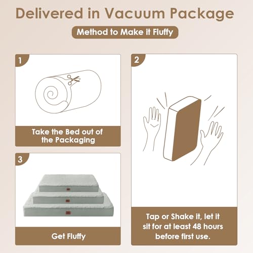 EHEYCIGA Washable Dog Beds for Extra Large Dogs, XL Dog Bed with Removable Cover for Crate, Orthopedic Foam Pet Bed Dog Mat Mattress Cushions for Extra Large Dogs, Greyish Green(41 x 27) - color: Greyish Green, size: 41*27*3.5 inches