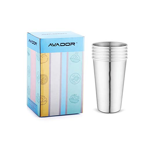 Avador® 18/8 Stainless Steel Products for Dining | Camping | Outdoor BPA Free Dishwasher Safe (Set of 5 Tumbler 16 oz) - color: Set of 5 Tumbler 16 oz