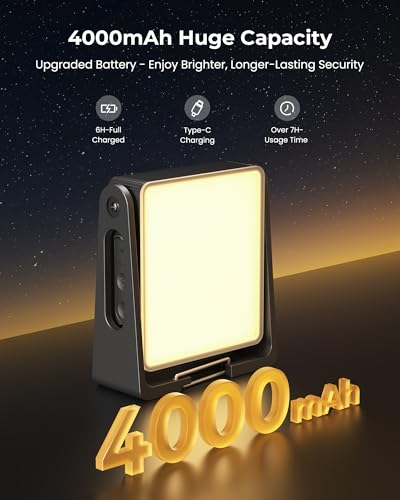 Portable Camping Light, 2 Pack Rechargeable 4000mAh Dimmable LED Camping Lanterns with 360° Rotatable Stand, 2-in-1 Flashlight & Emergency Lights for Home Power Outages,Outdoor Camping Essentials - color: Black-2P
